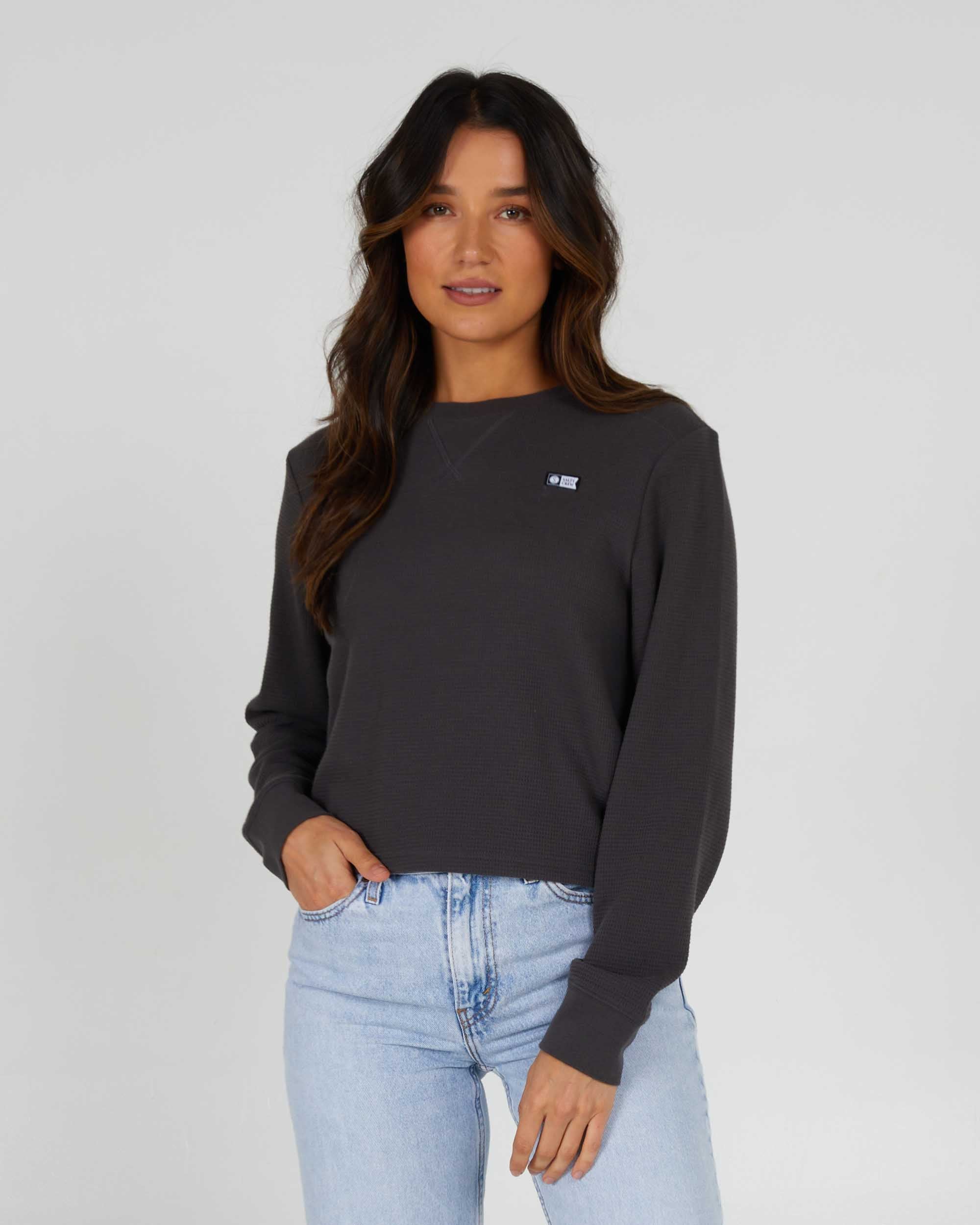 Seascape Long Sleeve Thermal | Charcoal | Salty Crew AU – Salty Crew ...