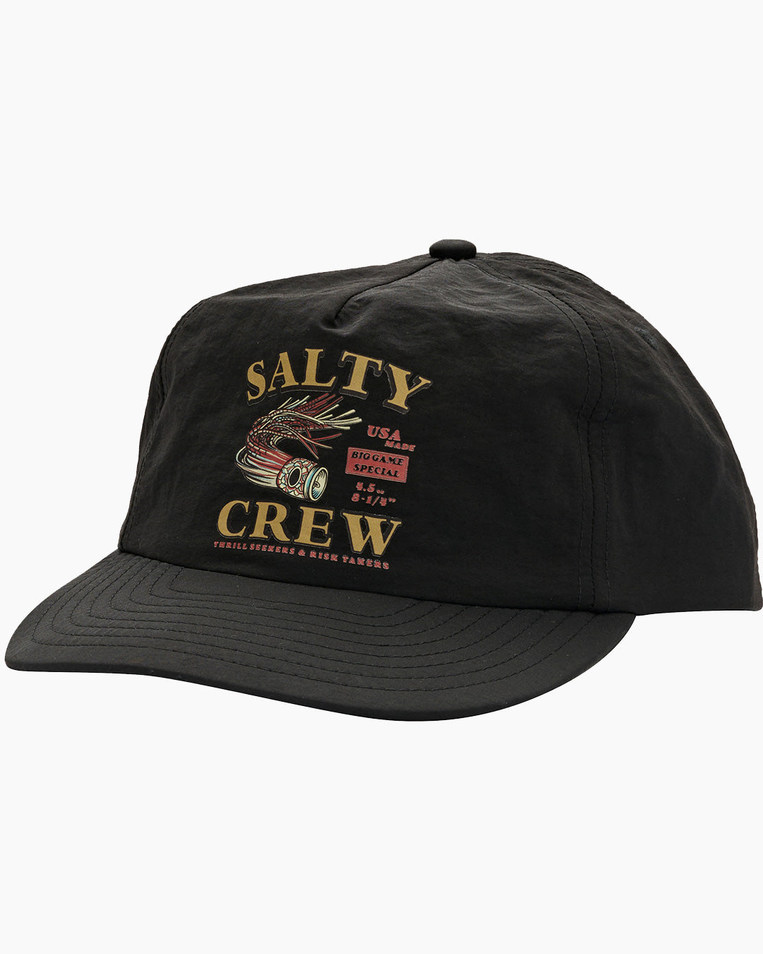 Lure Panel Cap Vintage Black Salty Crew Australia