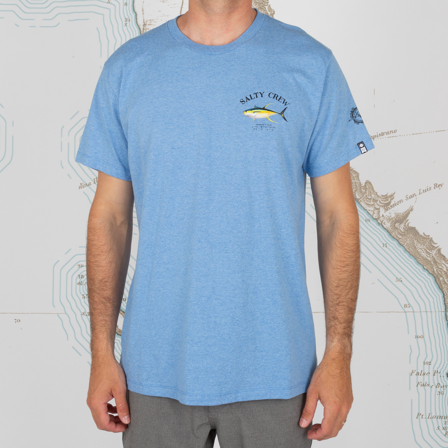 Ahi Mount Standard SS Tee - BlueHeather