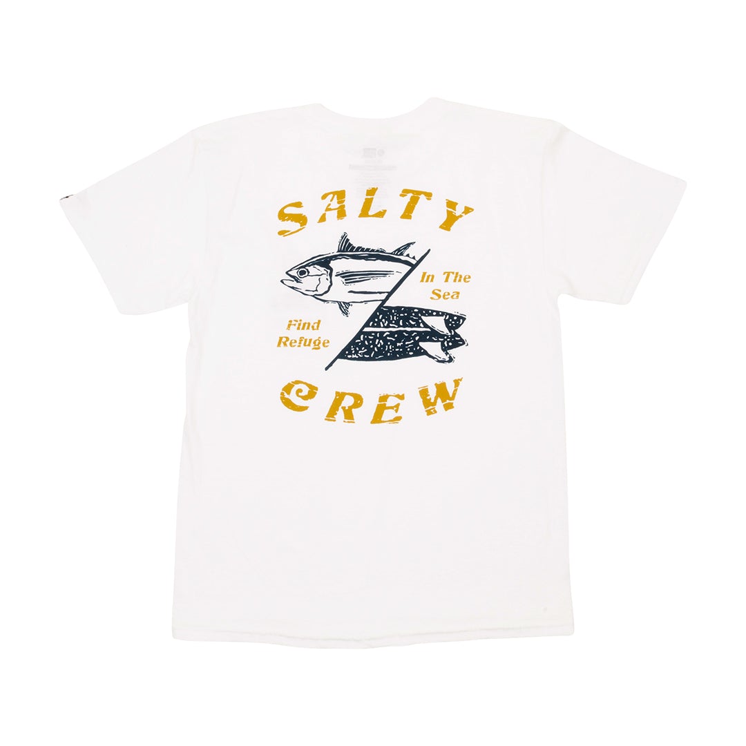 Double Down S/S Boys Tee - White - Salty Crew Australia