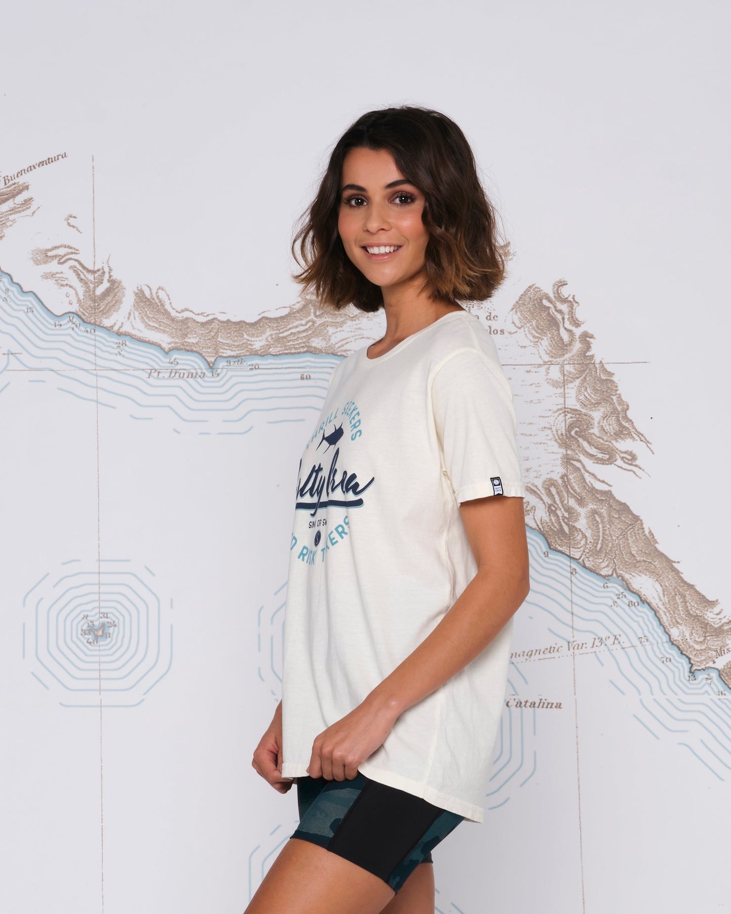 SCRIPTED BOYFRIEND TEE - Bone
