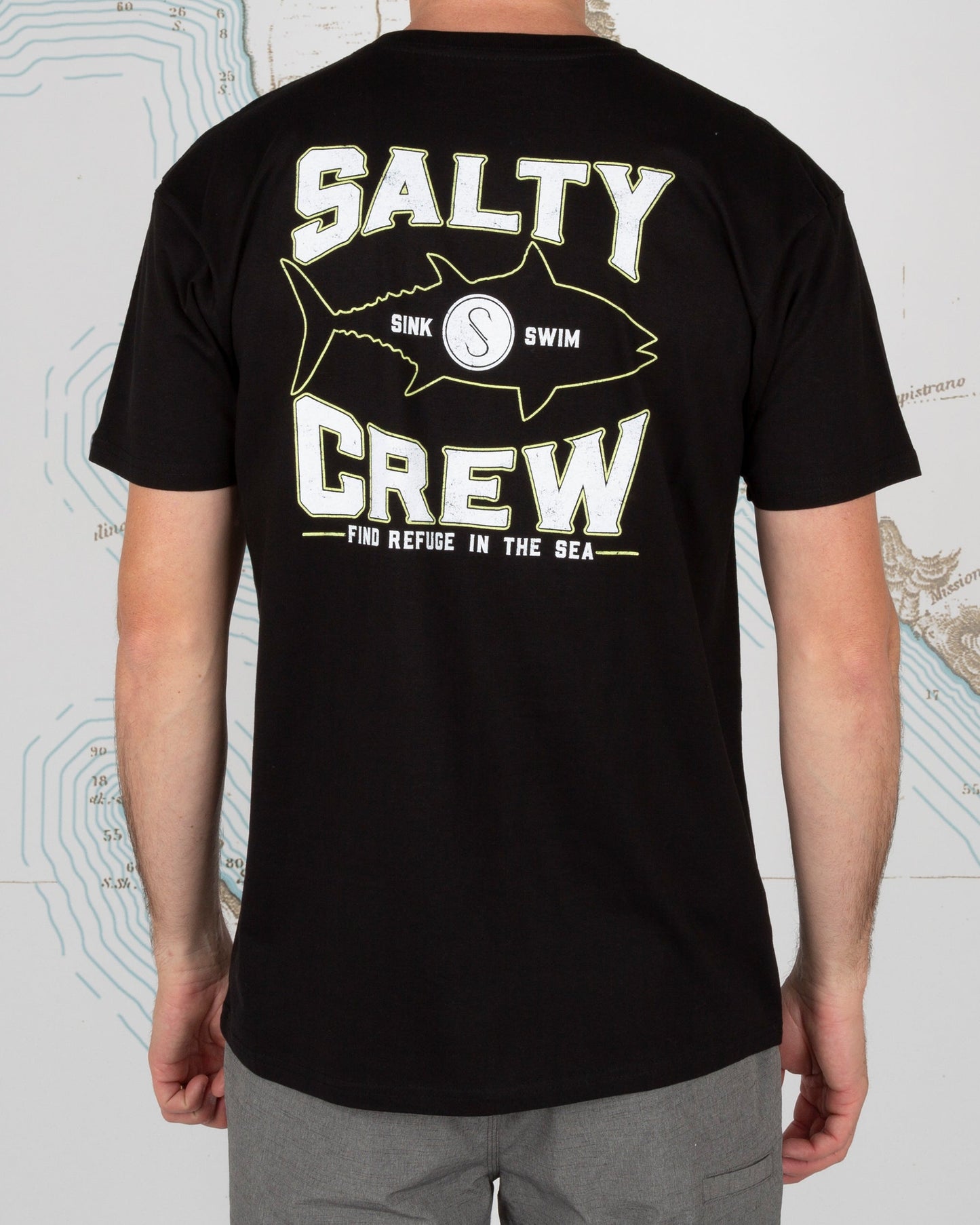 TIGHT LINES POCKET S/S TEE - Black