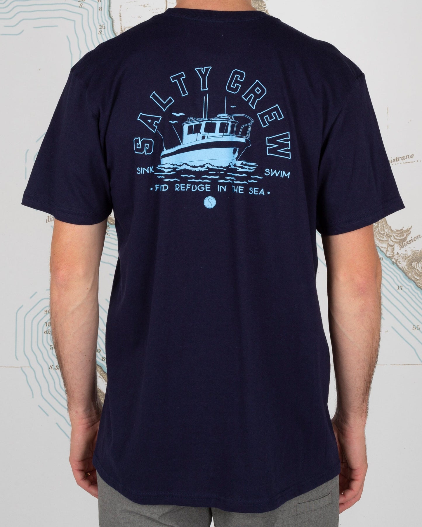 OUTBOARD STANDARD S/S TEE - Navy