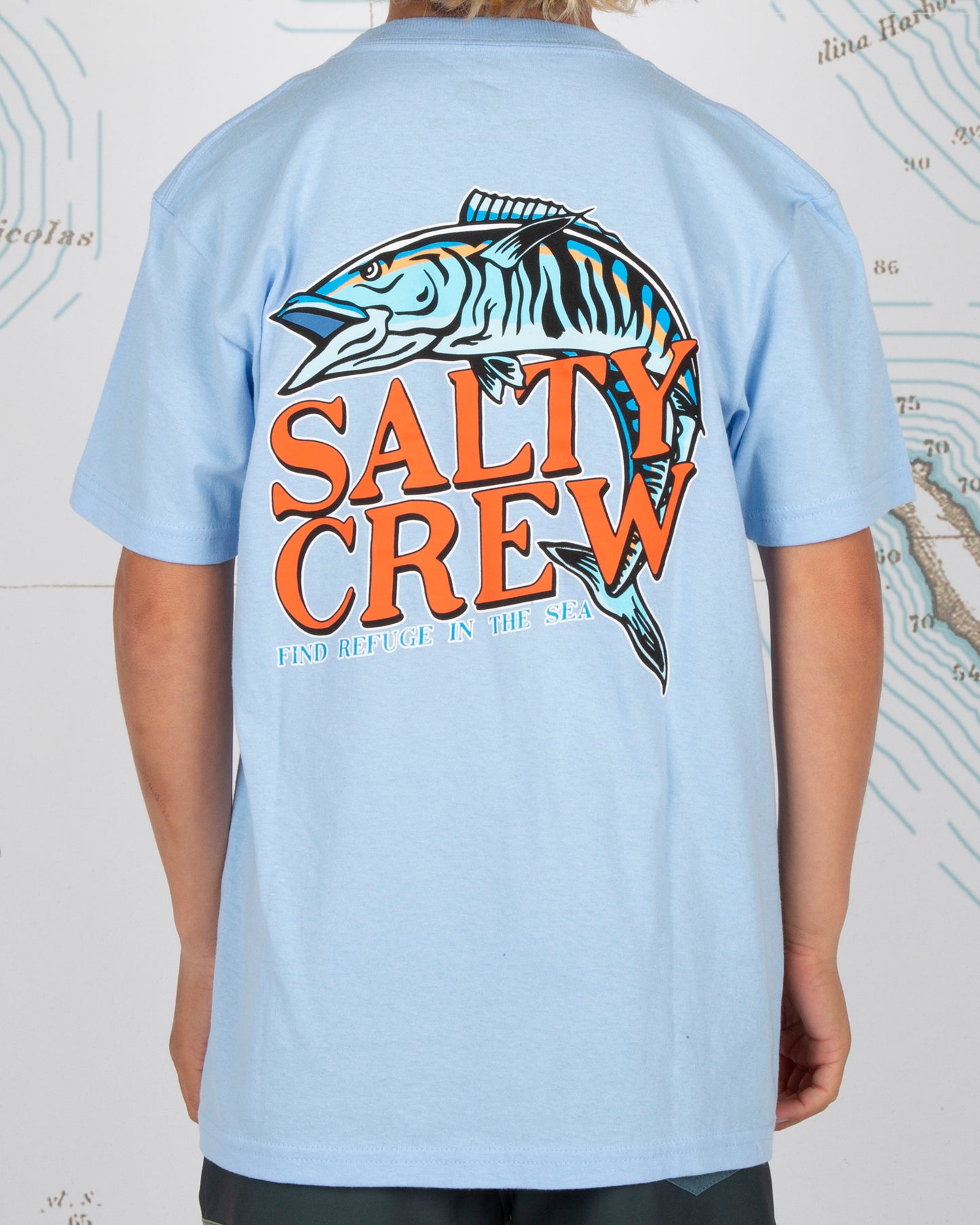 OH NO BOYS S/S TEE - Light Blue