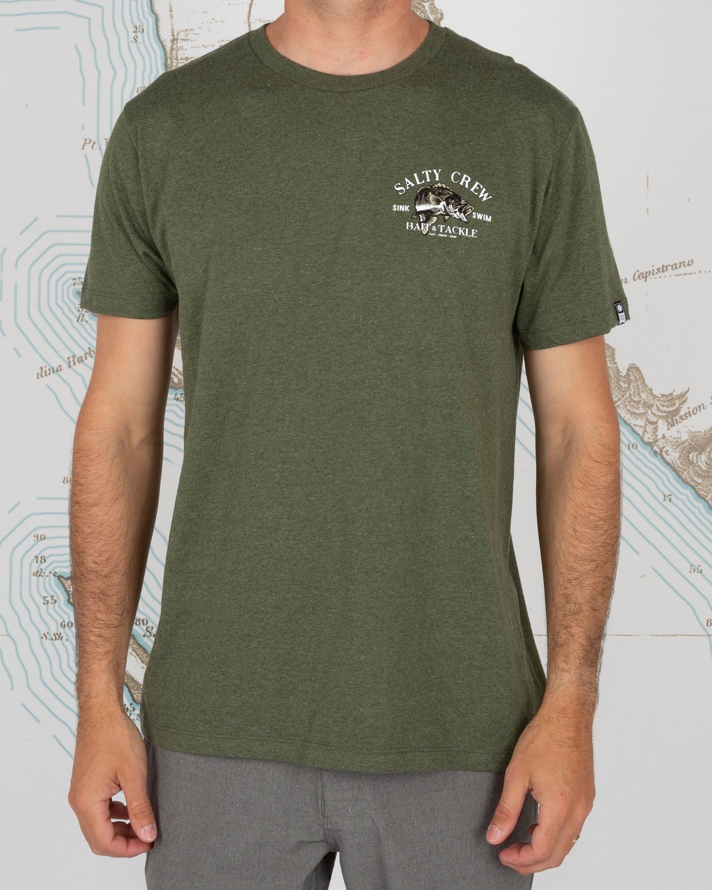 BASS MAN STANDARD S/S TEE - Spruce - Salty Crew Australia