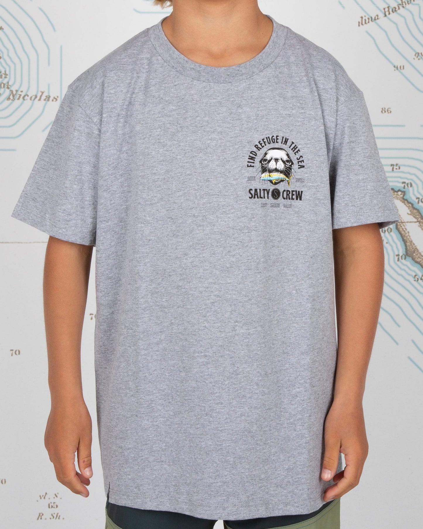 MOUTHFUL BOYS S/S TEE - Athletic Heather