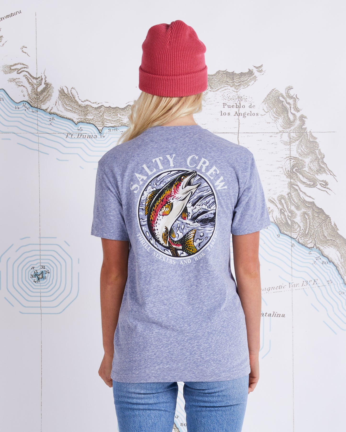 RAINBOW BOYFRIEND TEE - Vintage Indigo