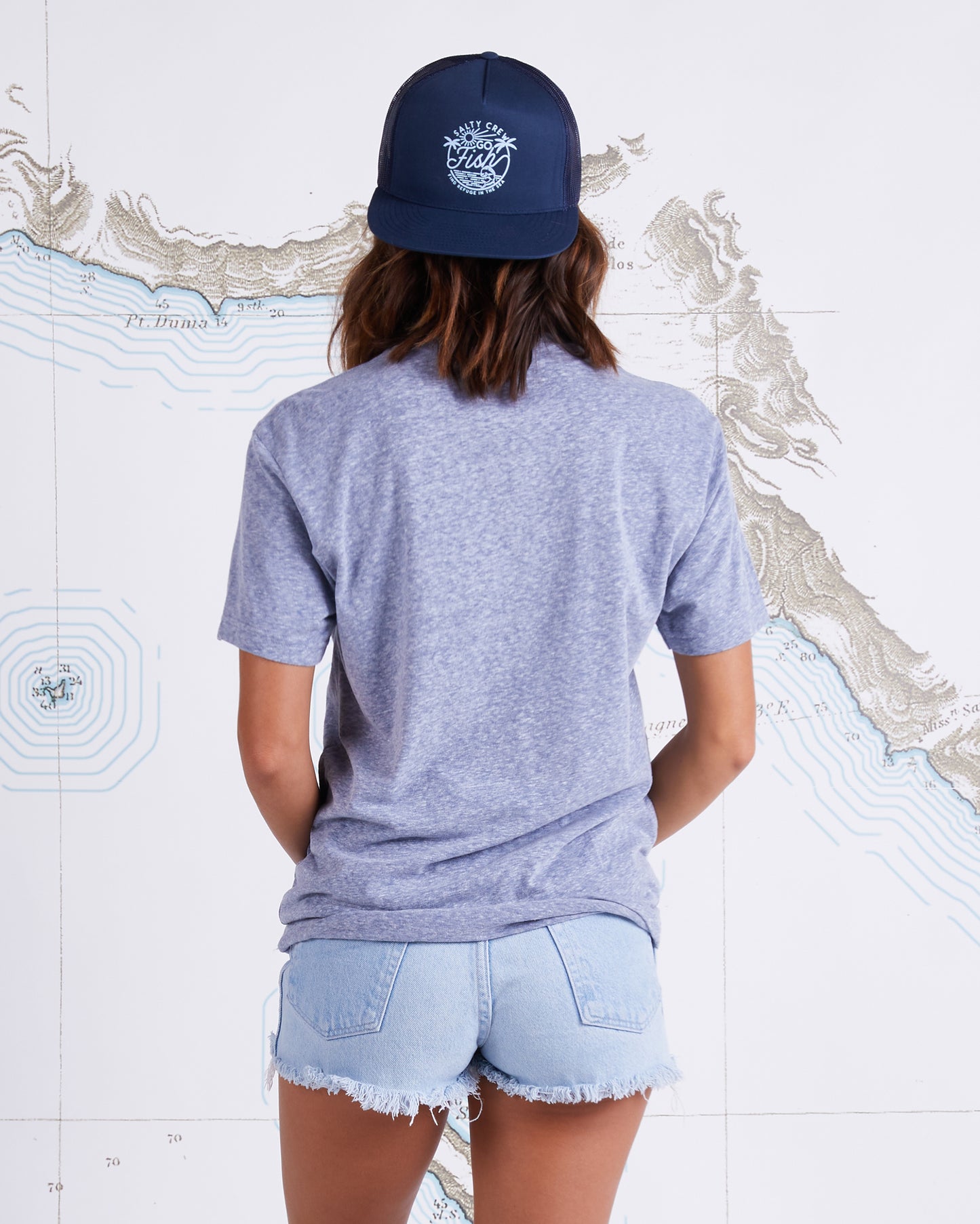 TROPICANA BOYFRIEND TEE - Vintage Indigo