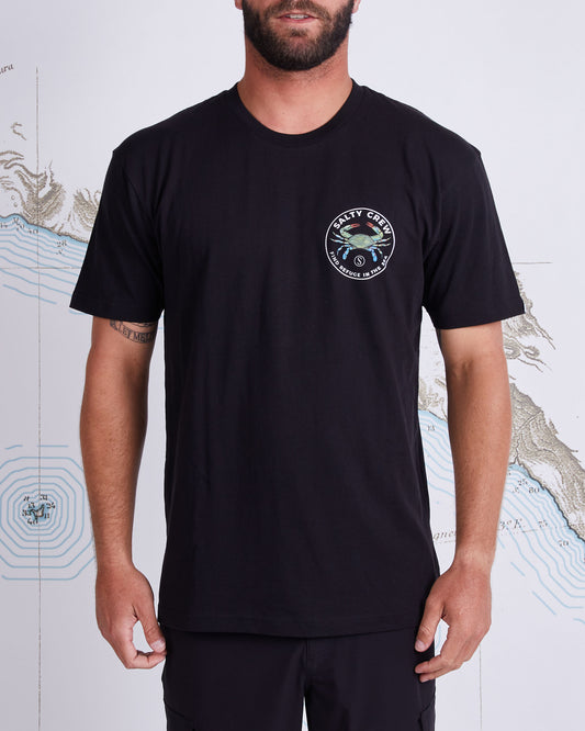 BLUE CRABBER PREMIUM S/S TEE - Black