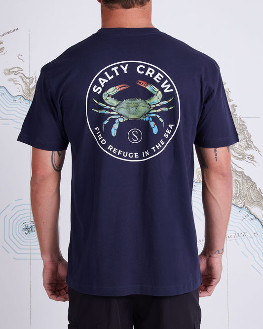 BLUE CRABBER PREMIUM S/S TEE - Navy