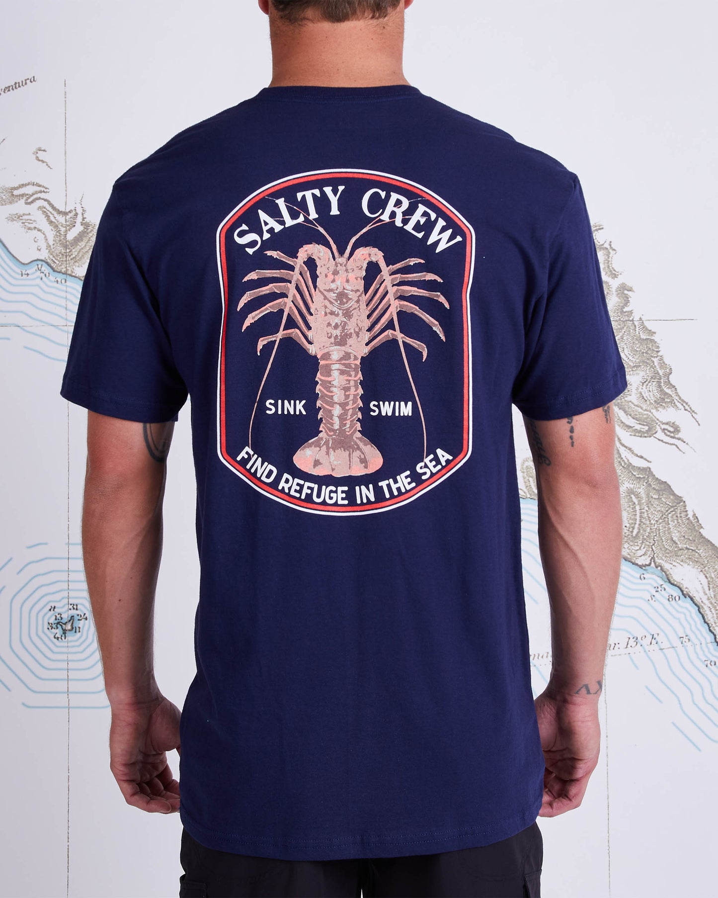 SPINY STANDARD S/S TEE - Navy