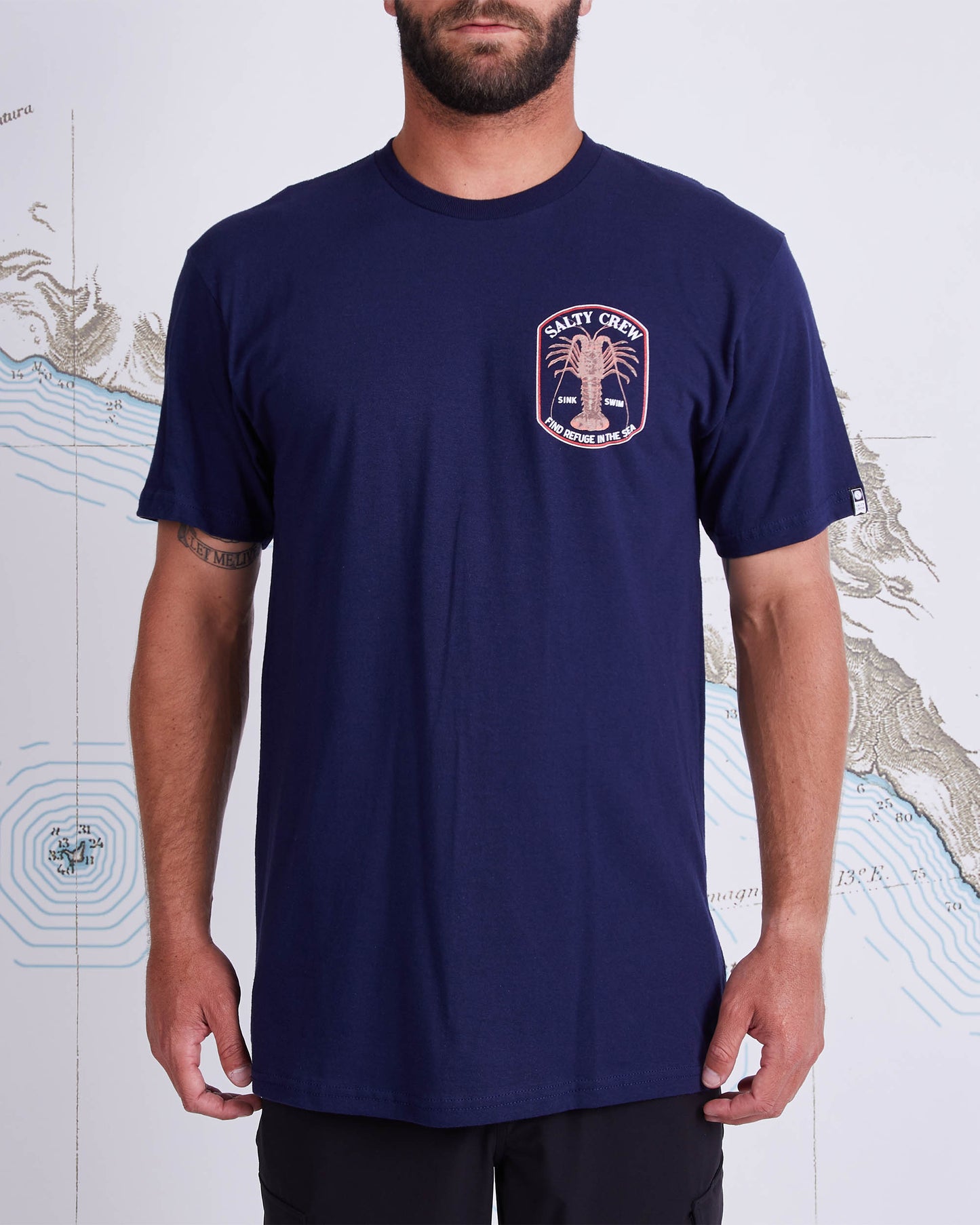 SPINY STANDARD S/S TEE - Navy