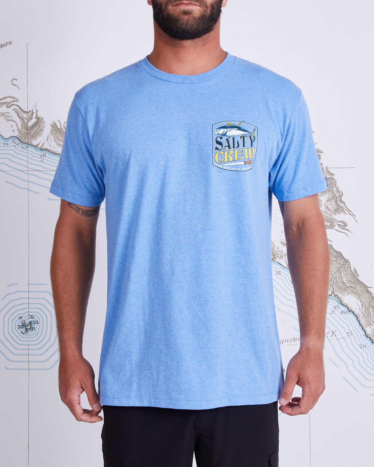 FILET STANDARD S/S TEE - LIGHT BLUE Heather