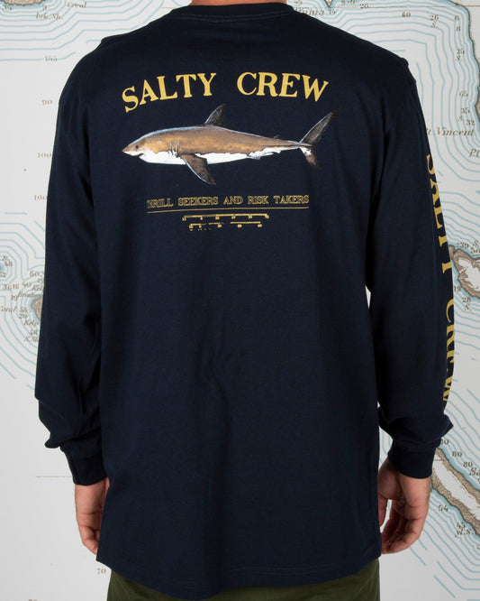 Bruce L/S Tee - Navy