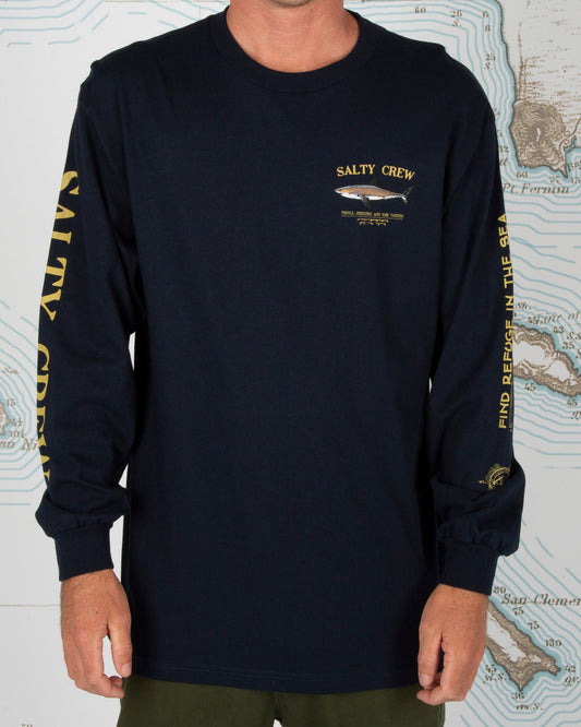 Bruce L/S Tee - Navy