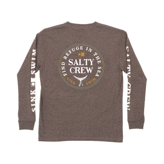 Fathom L/S Boys Tee - Charcoal Heather