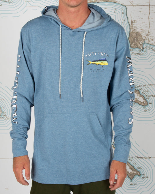 EL DORADO HOOD TECH TEE - Harbor Blue