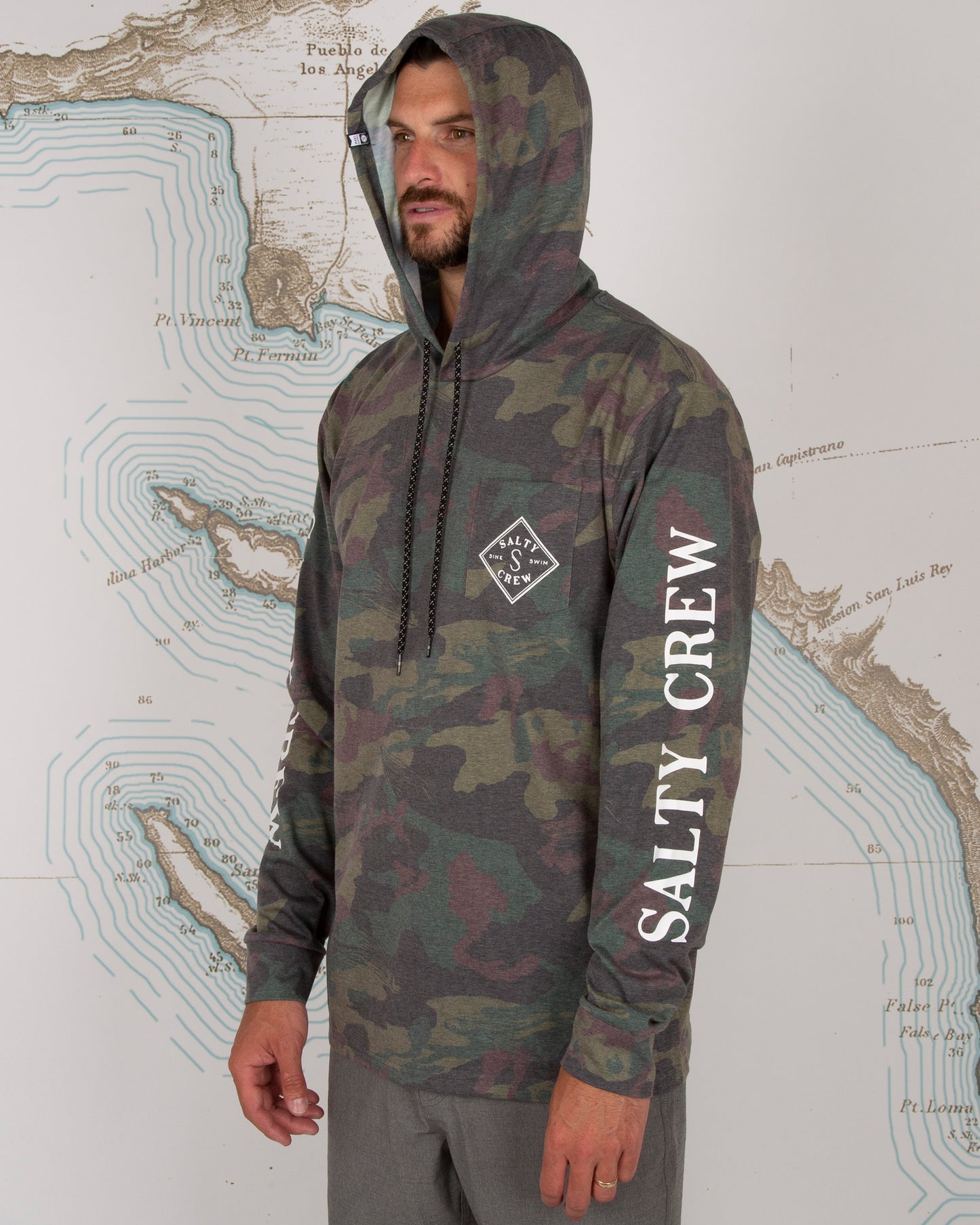 TIPPET POCKET HOOD TECH TEE - Camo