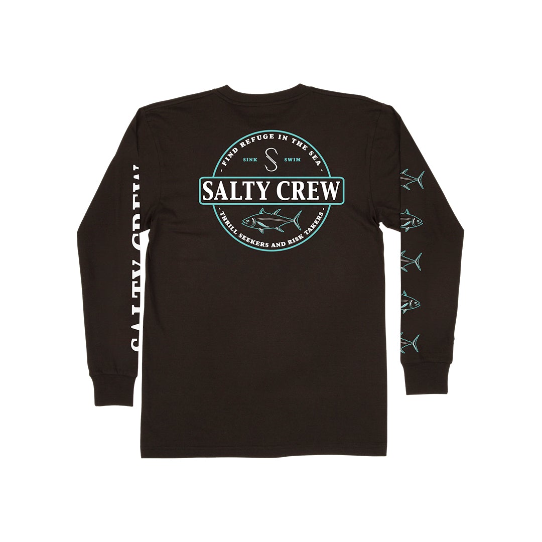 DEEP SEA PREMIUM L/S TEE - BLACK - Salty Crew Australia