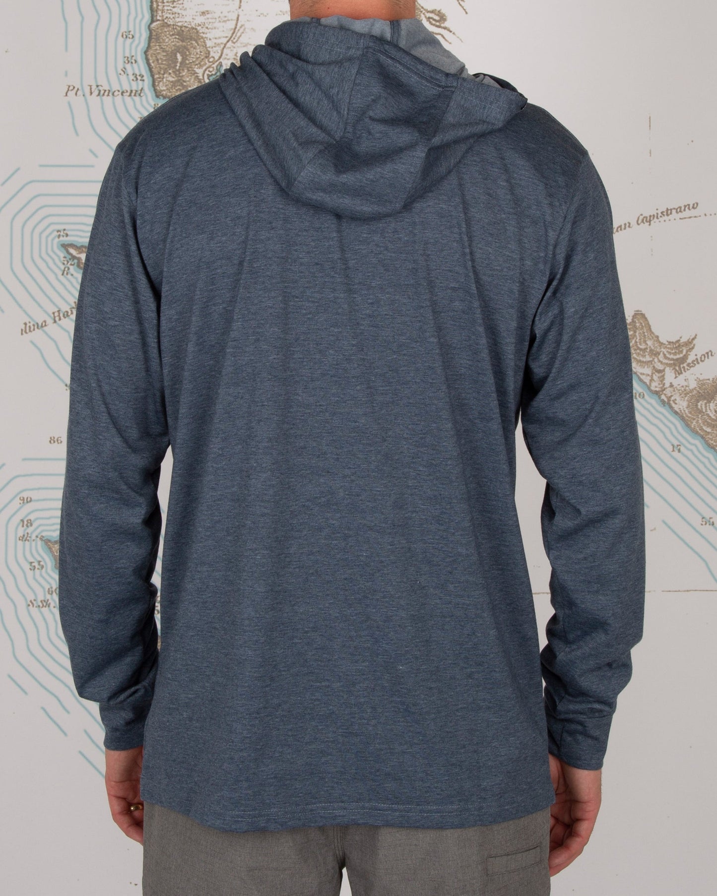 DECKHAND HOOD TECH TEE - Navy
