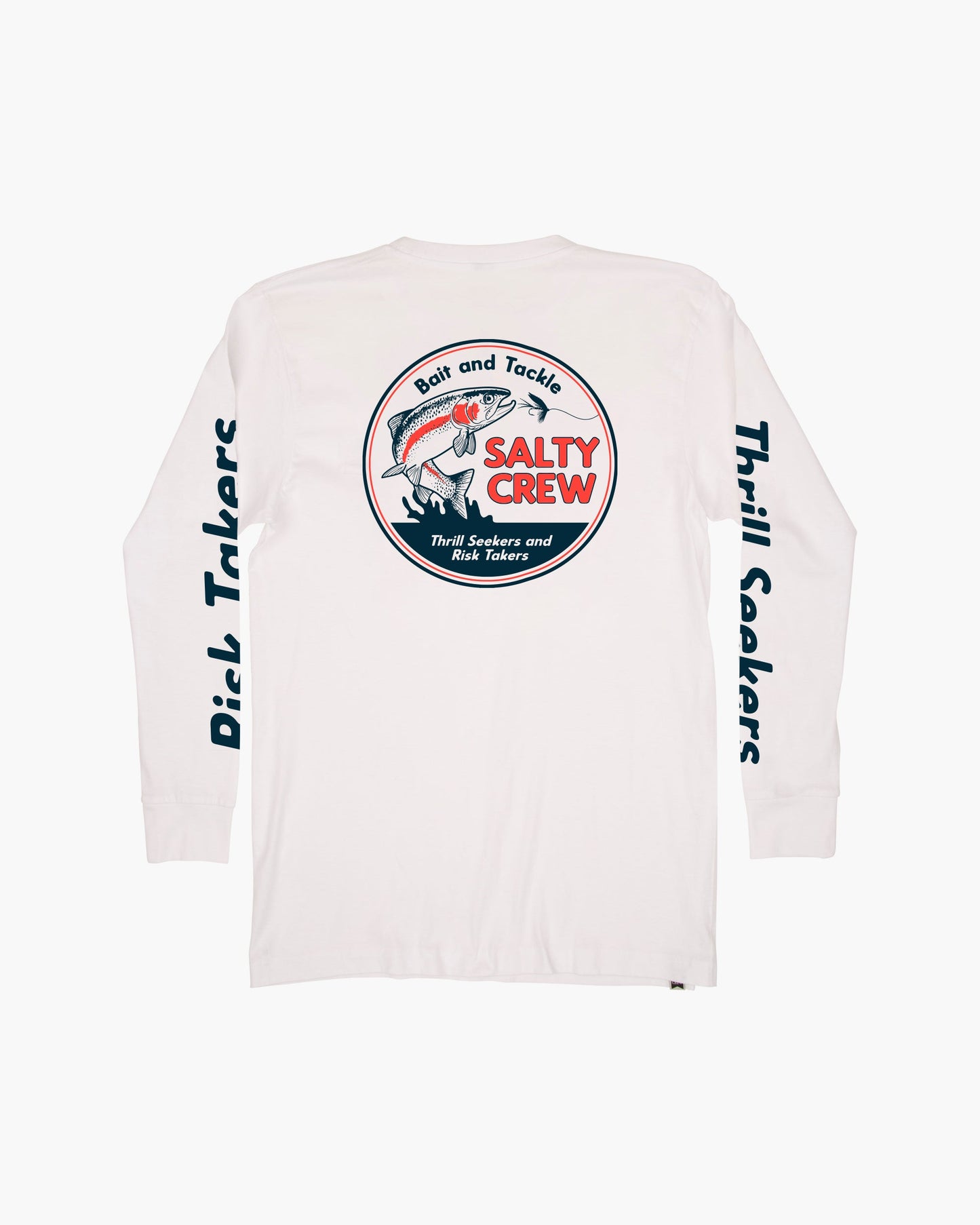 FLY GUY PREMIUM L/S TEE - White - Salty Crew Australia