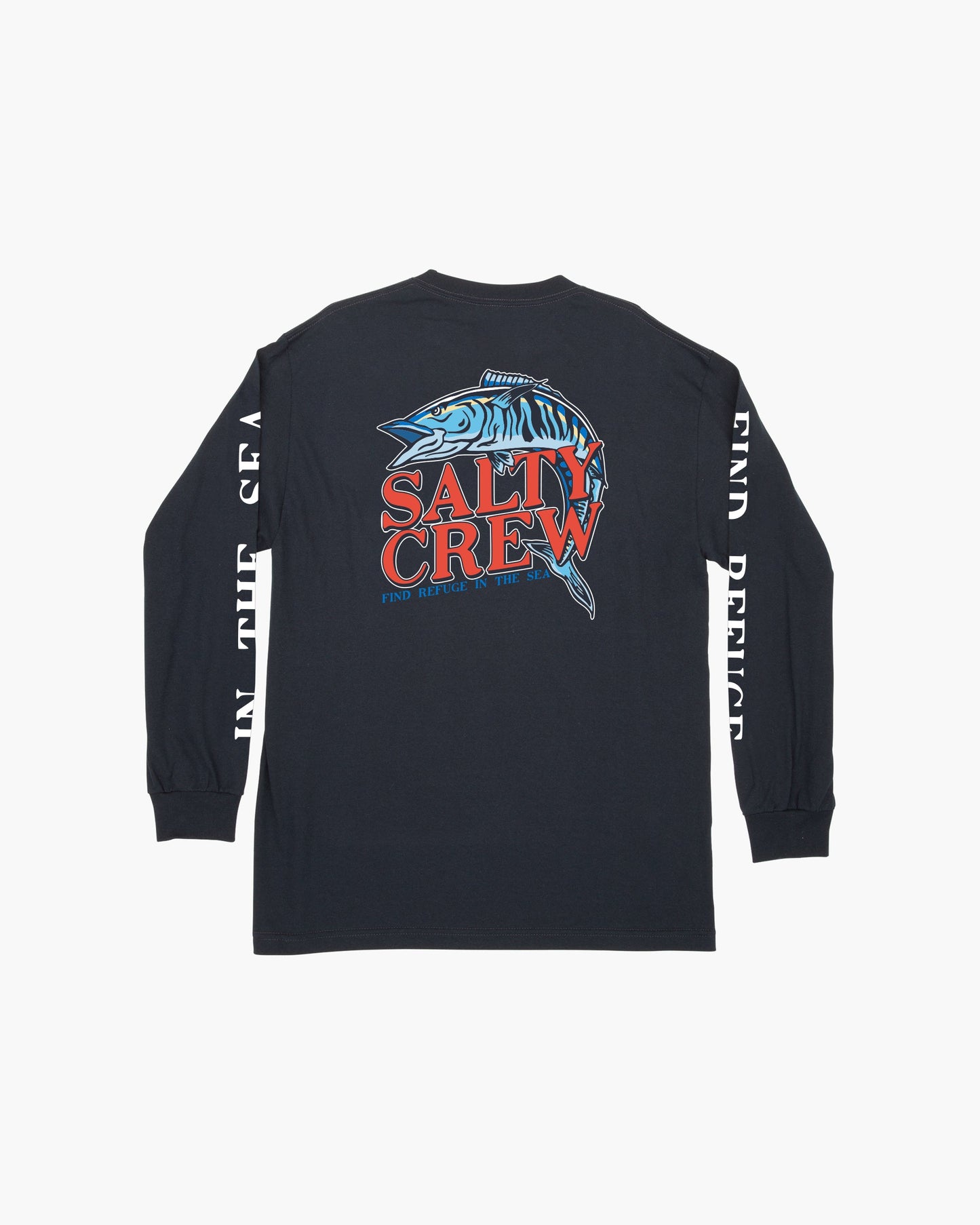 OH NO STANDARD L/S TEE - Navy - Salty Crew Australia