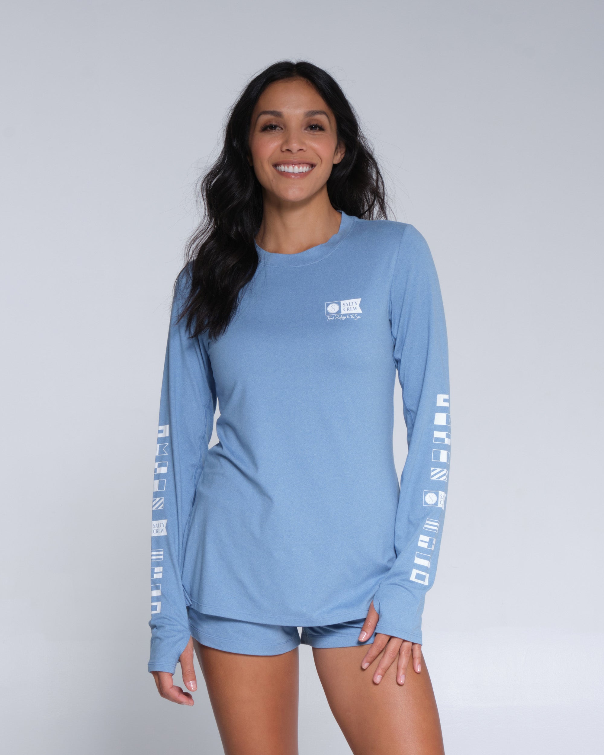 Chemise à Capuche Salty Crew Thrill Seekers – Vert (Seafoam) – Femme – Neuf Avec étiquettes