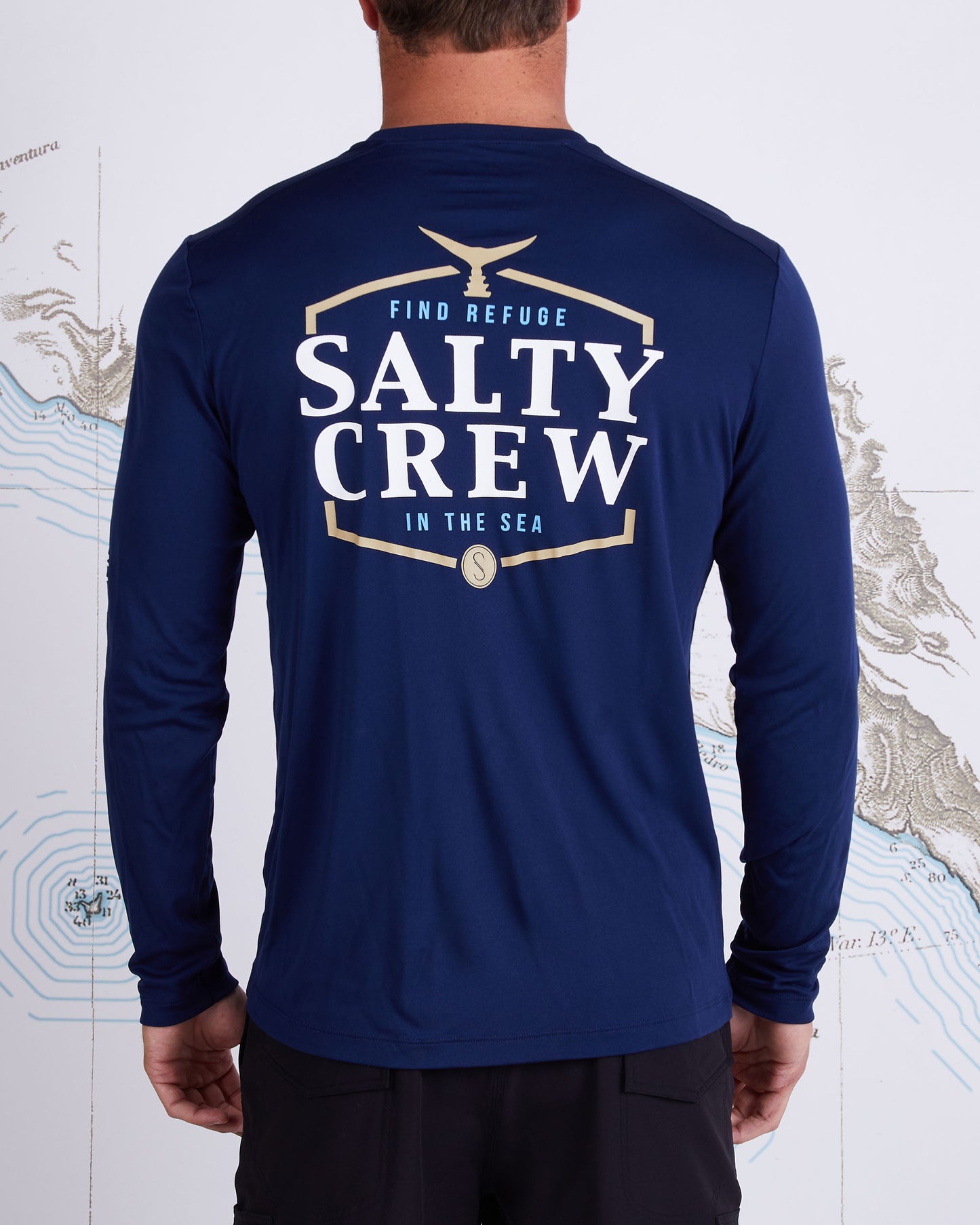 SKIPJACK L/S SUNSHIRT - Navy - Salty Crew Australia