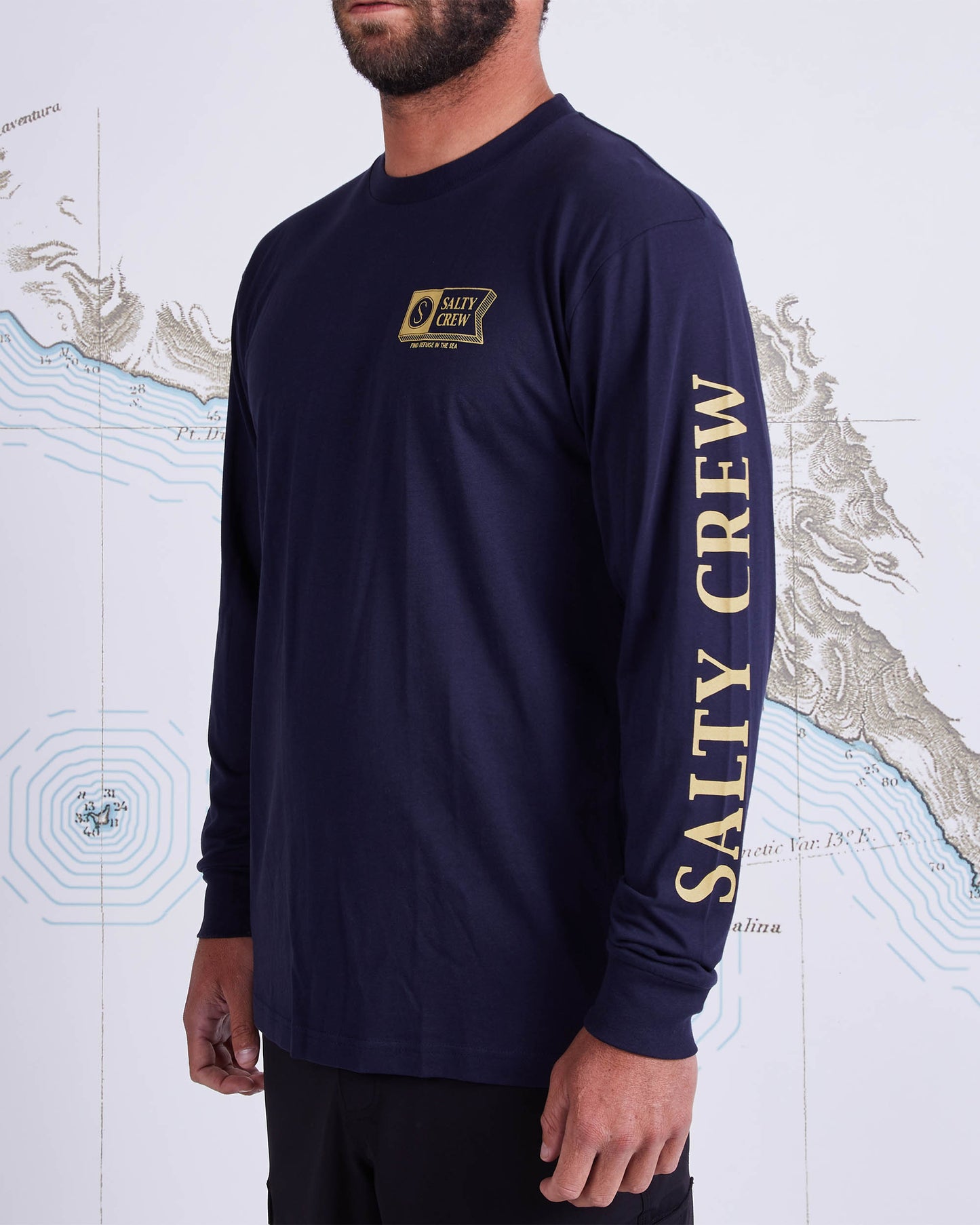 3D ALPHA PREMIUM L/S TEE - Navy