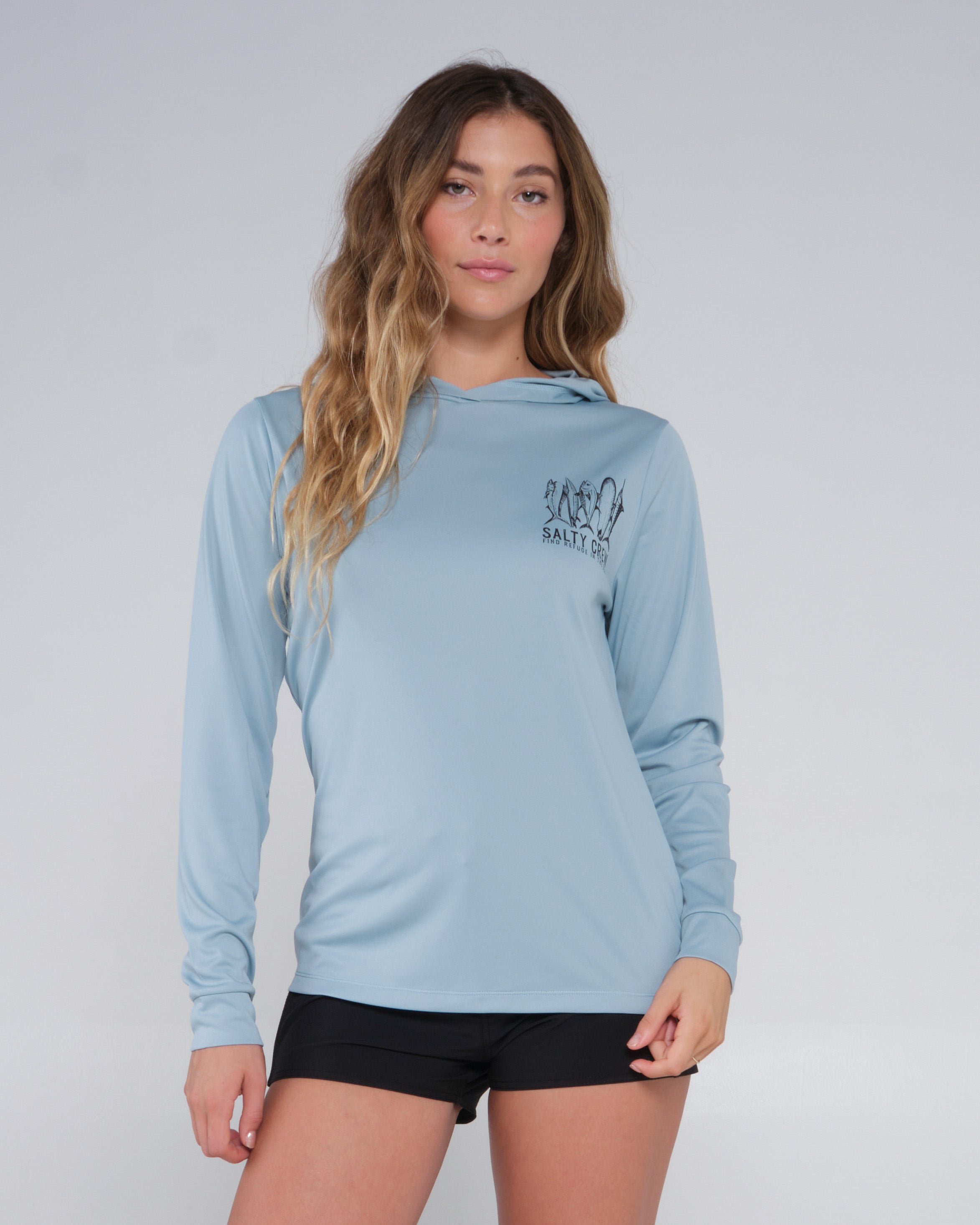 Salty Crew Thrill Seekers Hooded Sunshirt Jade XS