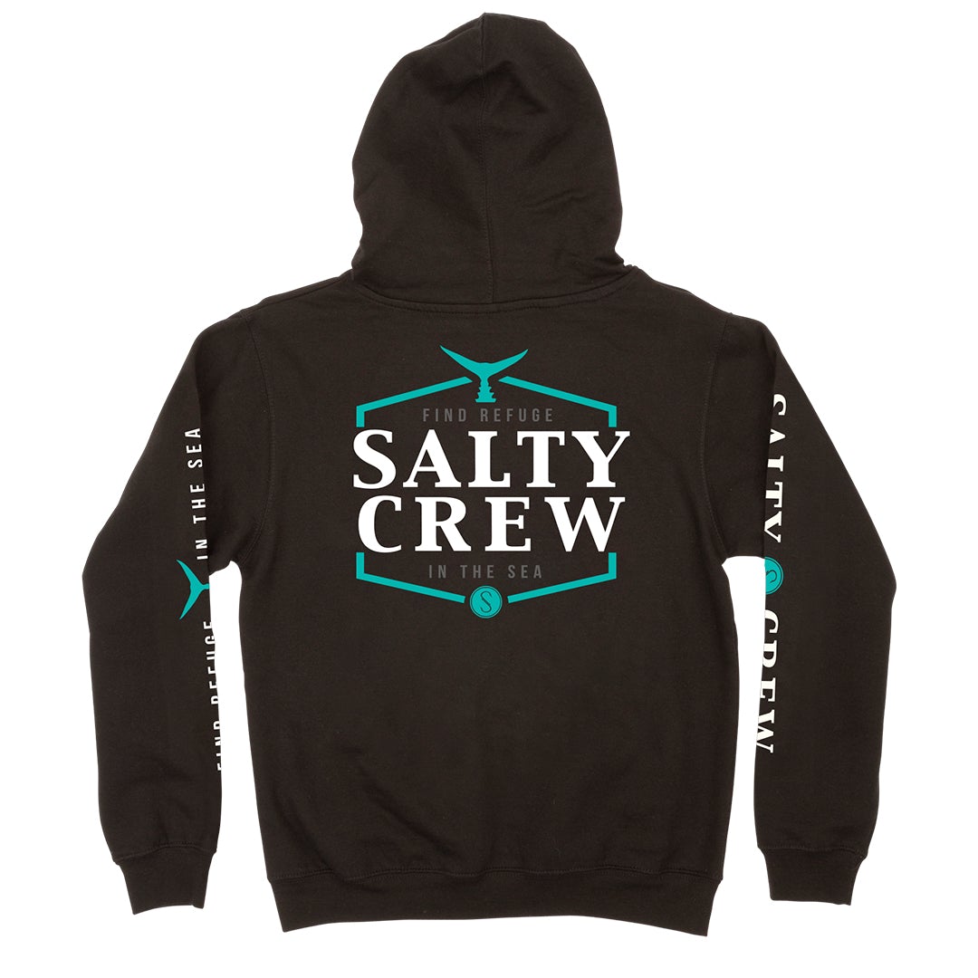 SKIPJACK BOYS FLEECE - BLACK - Salty Crew Australia