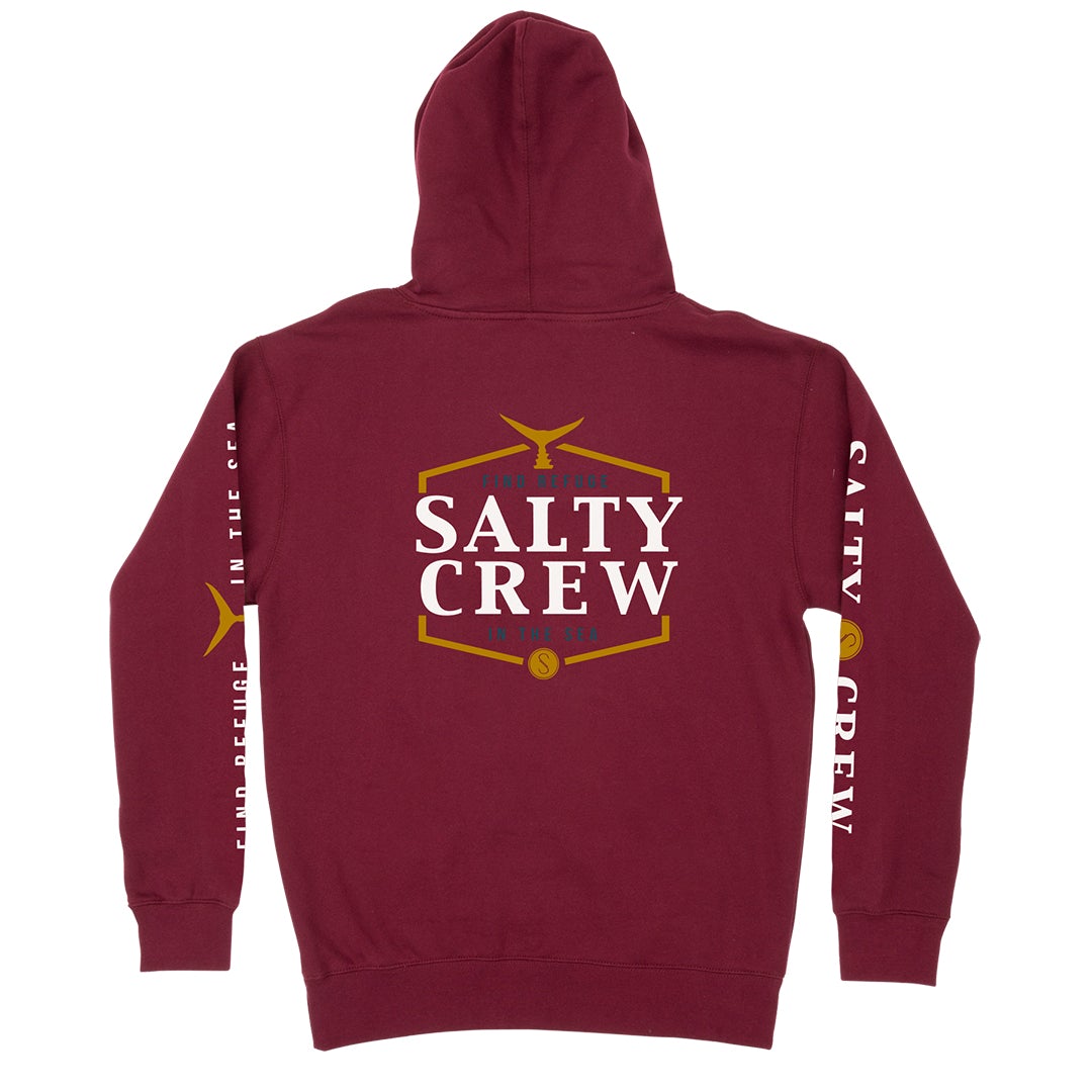 SKIPJACK FLEECE - BURGUNDY - Salty Crew Australia