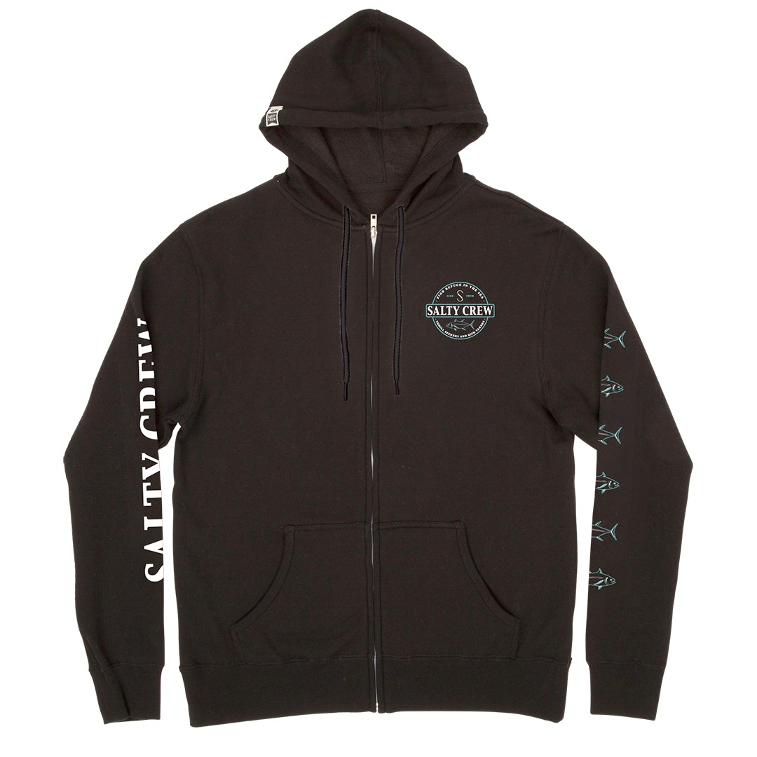 DEEP SEA ZIP FLEECE - BLACK - Salty Crew Australia