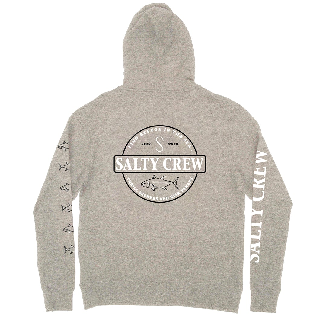 DEEP SEA ZIP FLEECE - GUNMETAL HEATHER - Salty Crew Australia