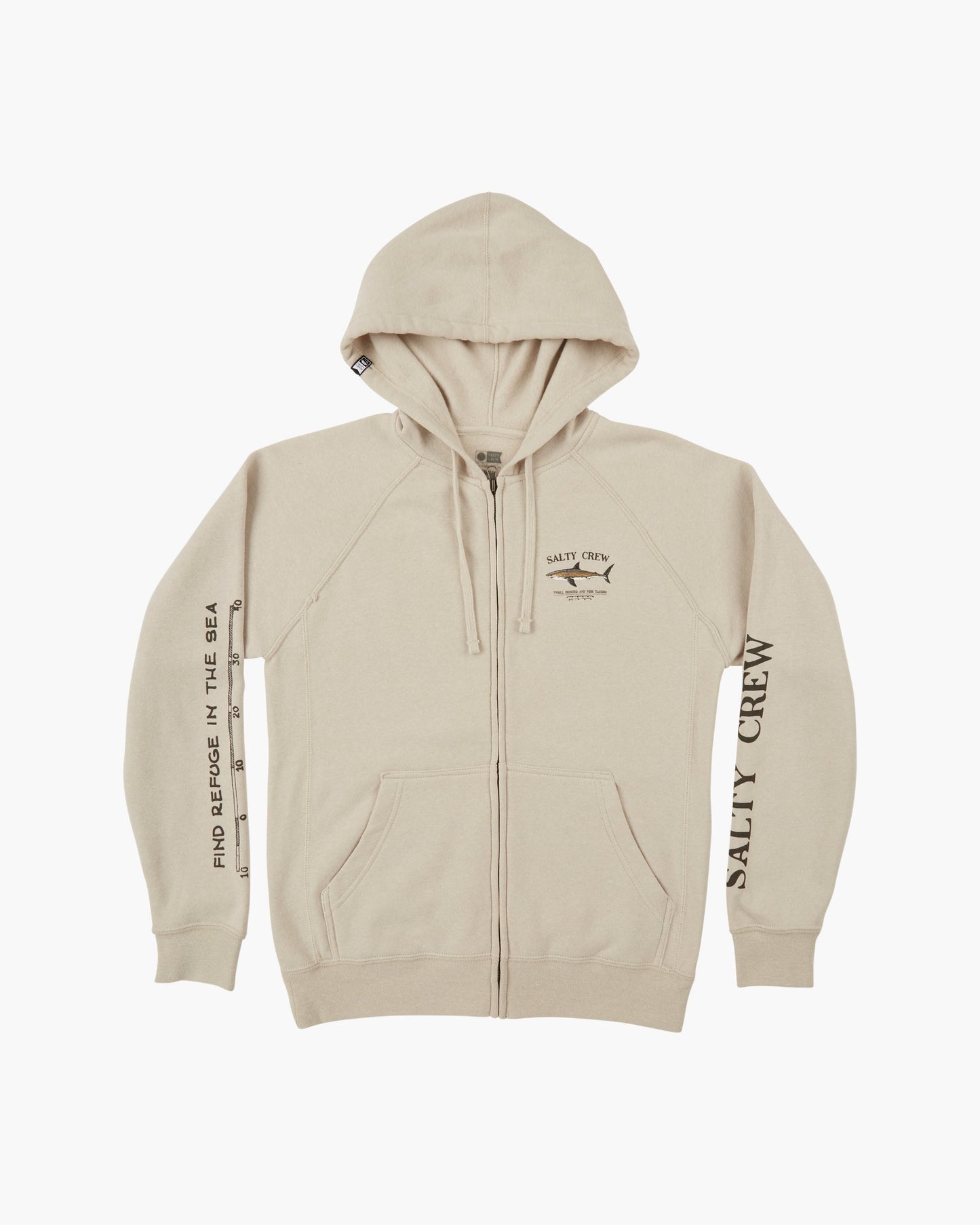 BRUCE ZIP HOODY - Stone Heather