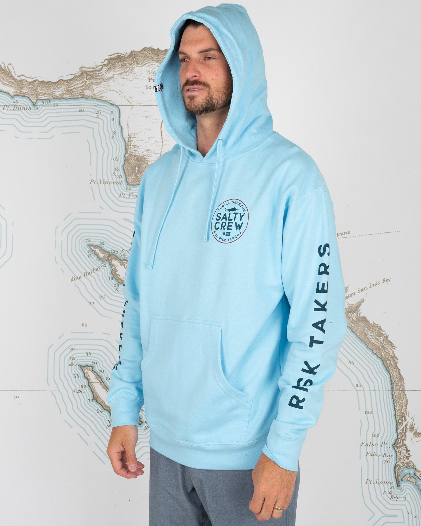 FIRST MATE FLEECE - Light Blue - Salty Crew Australia