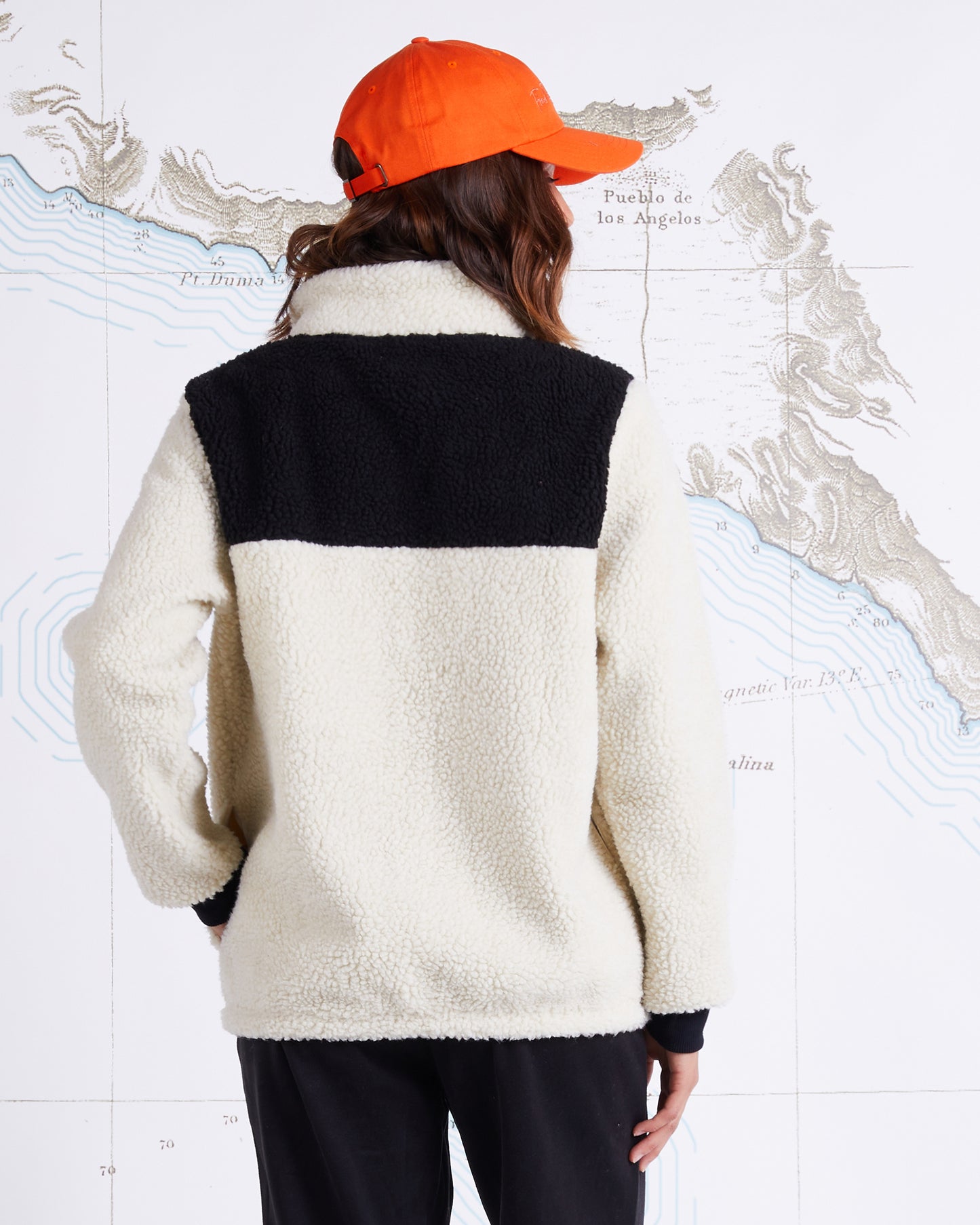 LEADER SHERPA PULLOVER - Black/Bone - Salty Crew Australia