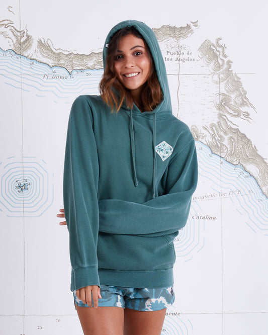 RETRO TIPPET BOYFRIEND HOODY - Fatigue