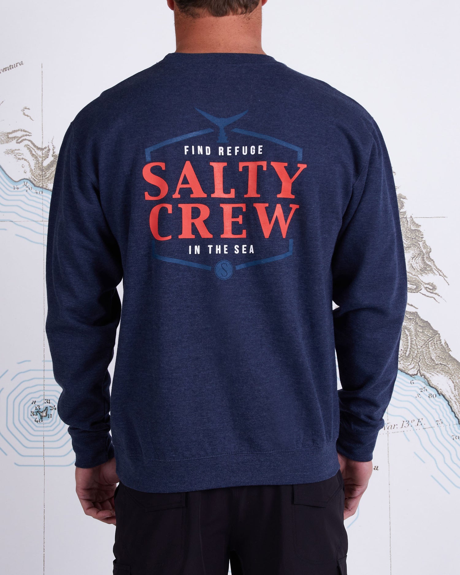 SKIPJACK CREW FLEECE - Navy Heather