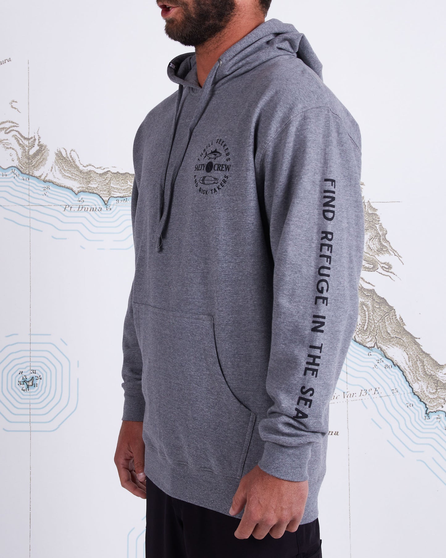FLOPPER FLEECE - Gunmetal Heather - Salty Crew Australia