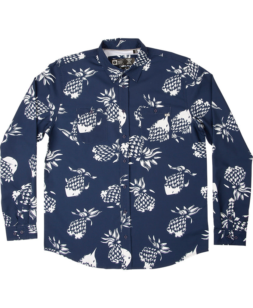Pinefish L/S Tech Woven Tech Shirts - Salty Crew Australia