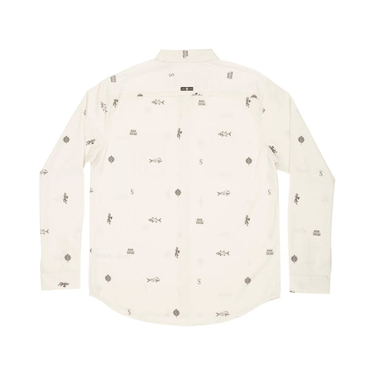 TOPWATER LS TECH WOVEN - Vintage White