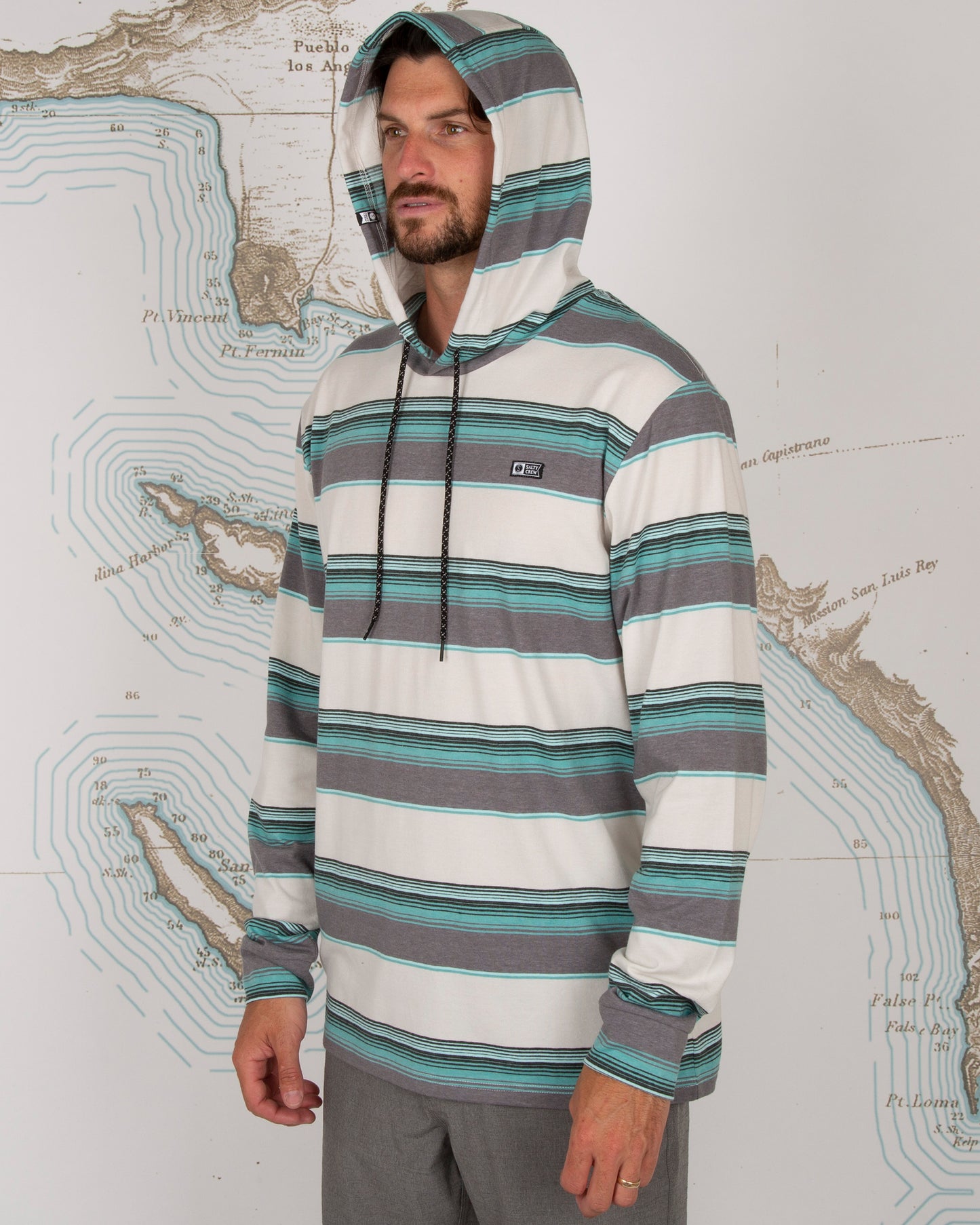 HORIZONS HOOD LS KNIT - Charcoal