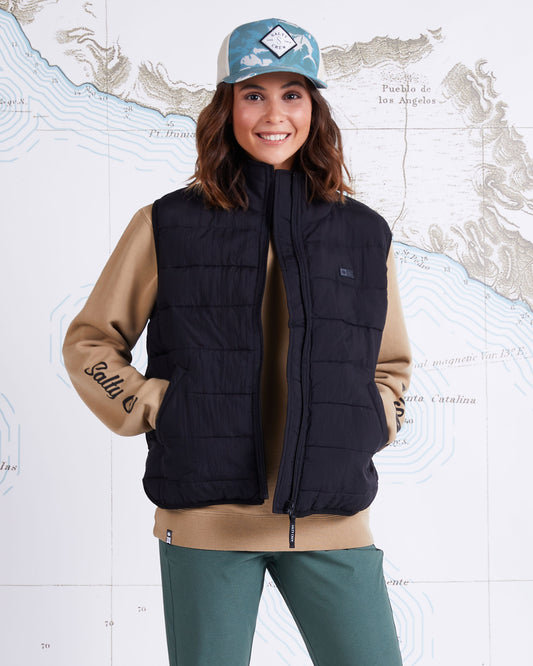 MIGRATION PACKABLE PUFFER VEST - Black