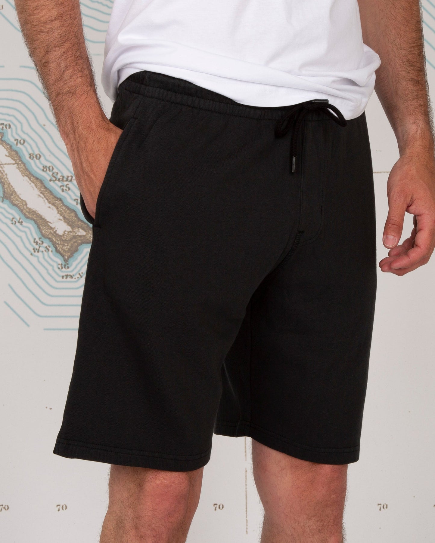 RESIN PIGMENT SWEATSHORT - Charcoal