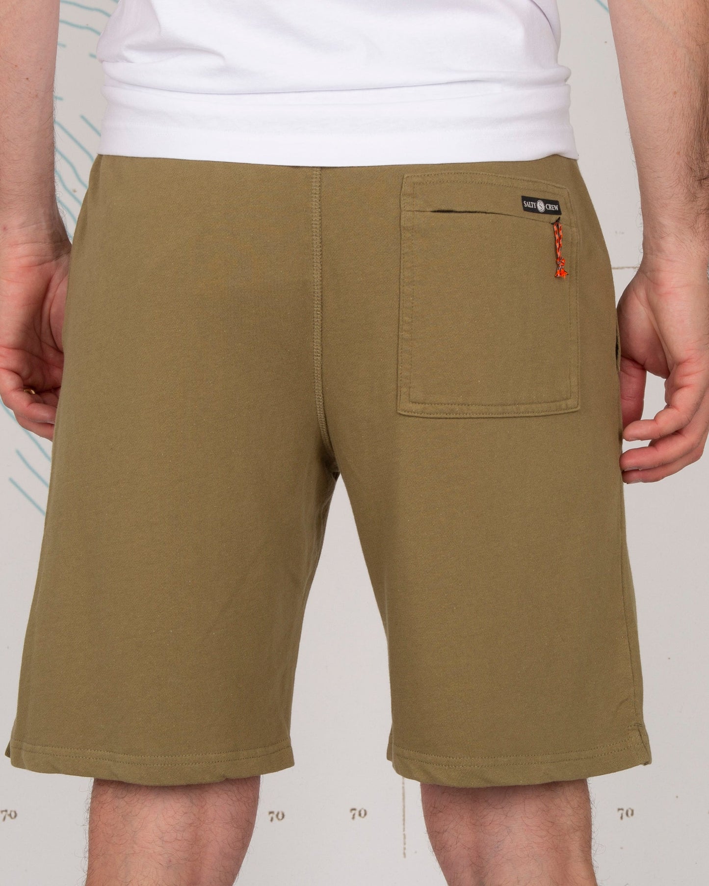 RESIN PIGMENT SWEATSHORT - Dusty Olive