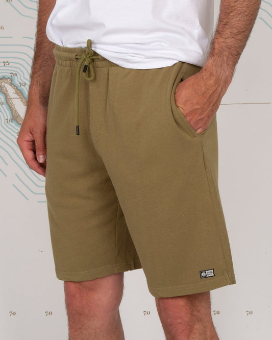 RESIN PIGMENT SWEATSHORT - Dusty Olive