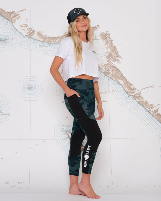 SALTY CREW SIGNATURE LEGGING - Jade Camo