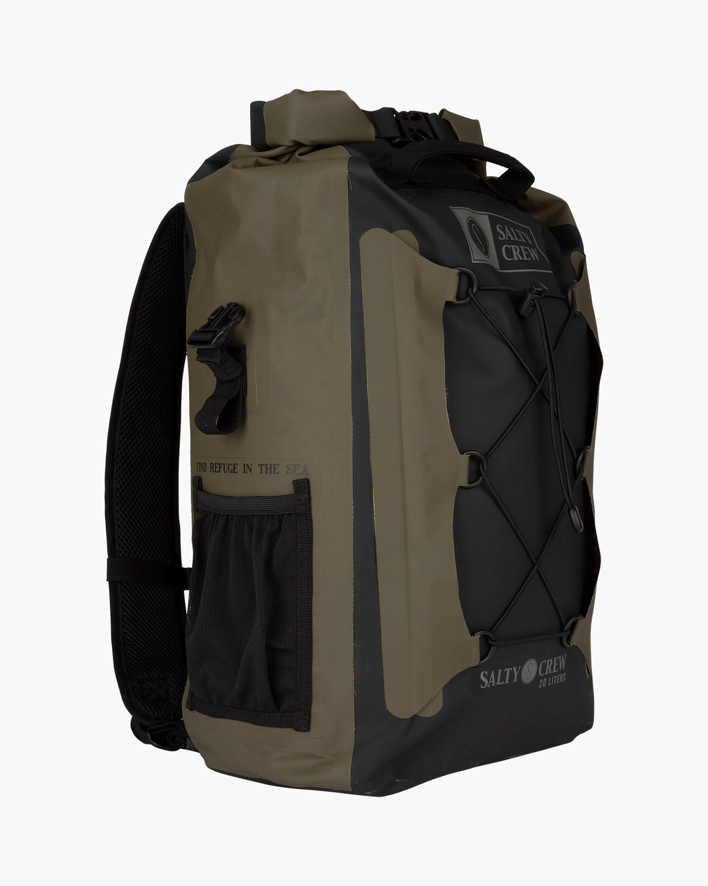 VOYAGER ROLL TOP BACKPACK - Black/Military