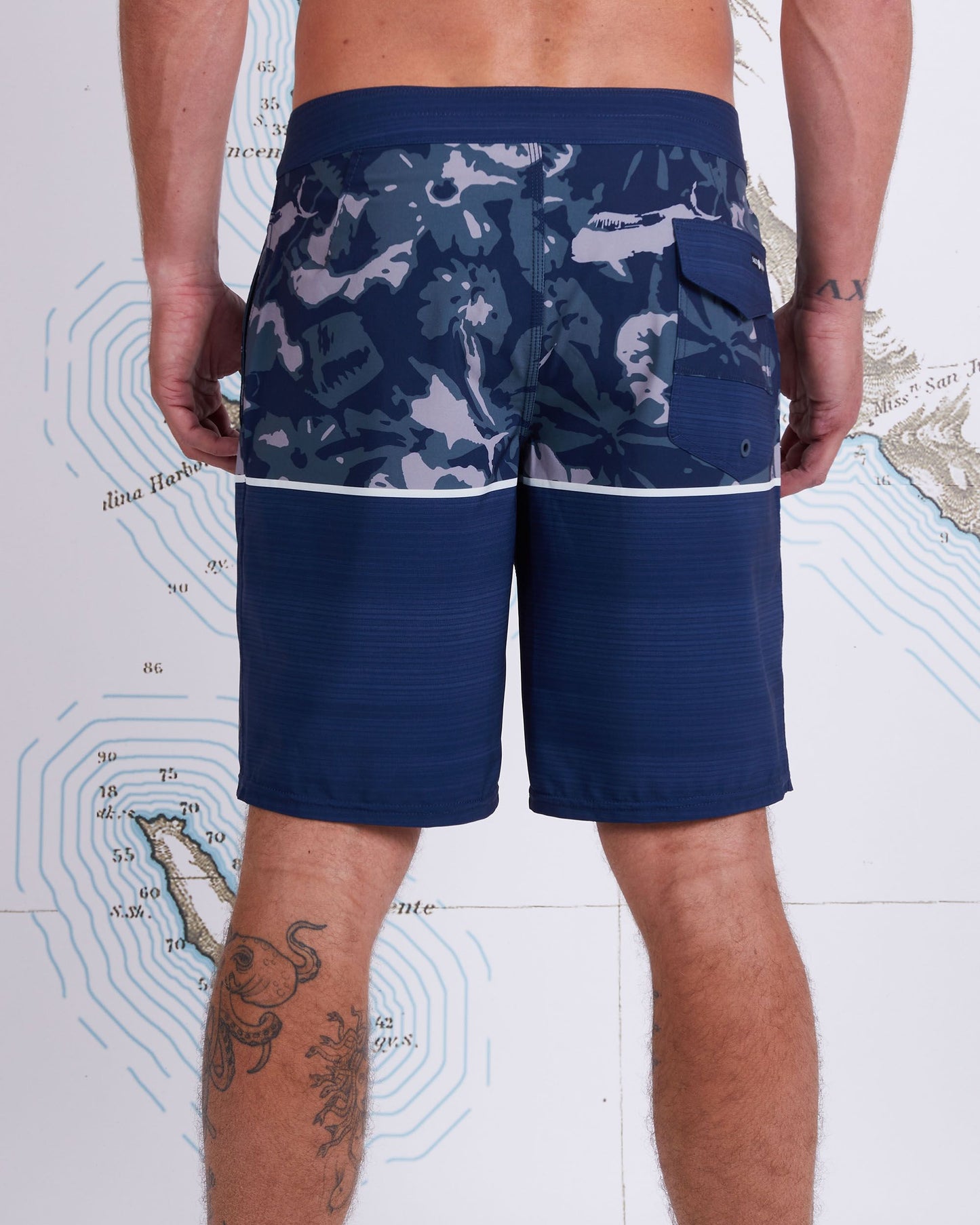 Tandem Boardshort - BLUE GREY - Salty Crew Australia